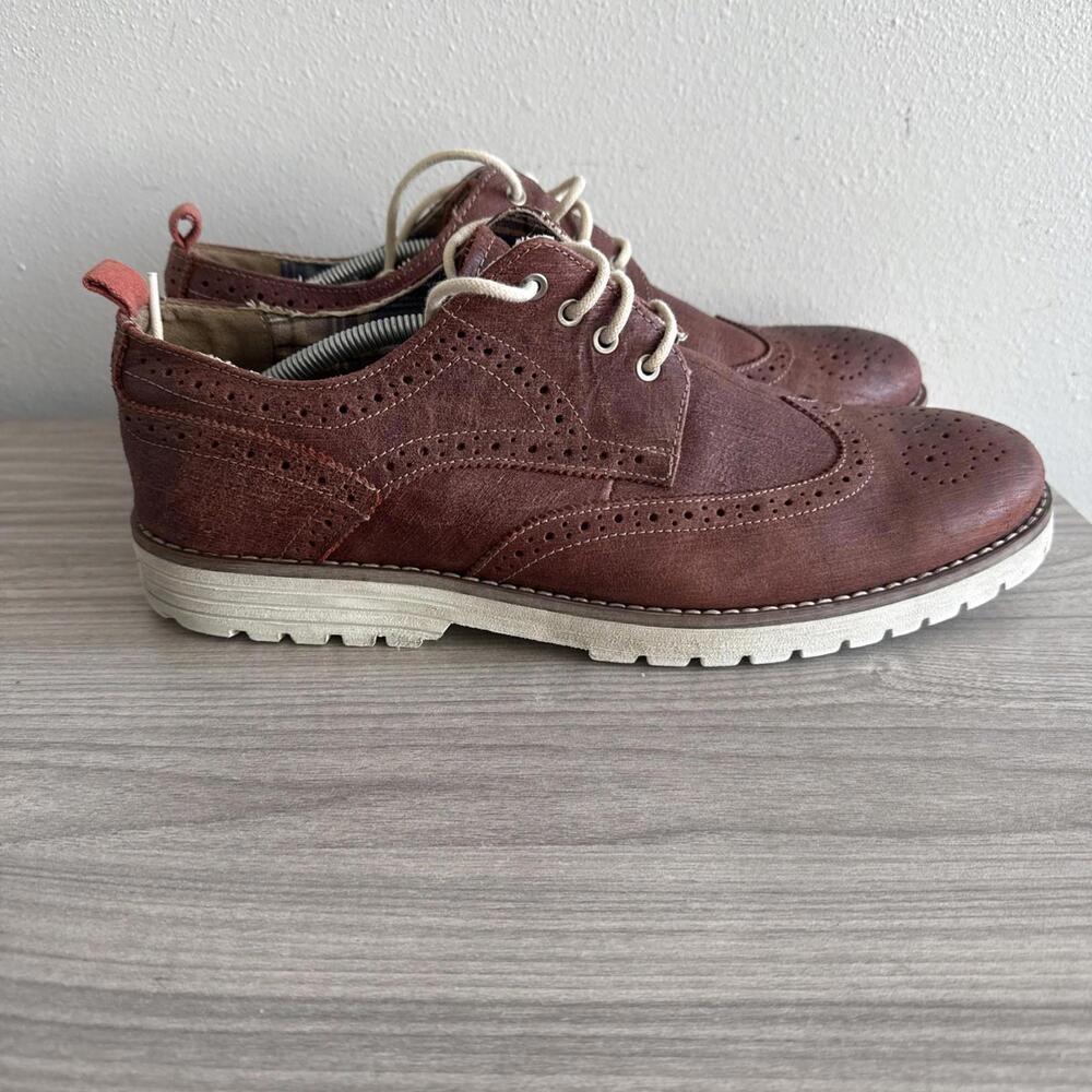 Hush Puppies H102898 Brogue Lug Red‎ Wingtip Oxford Dress Shoes Men’s Sz 13